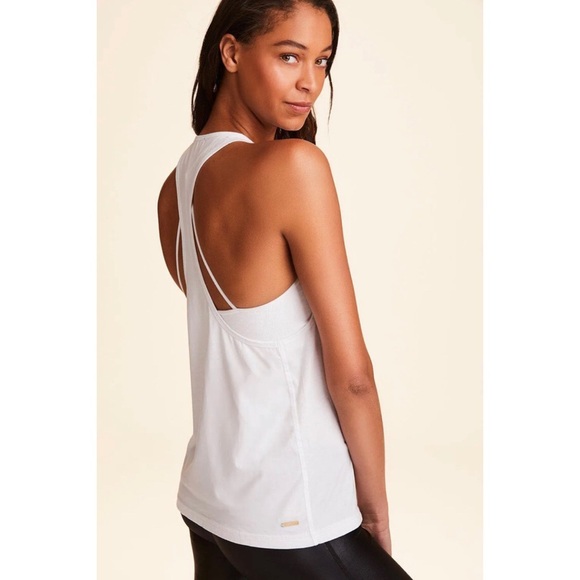 NWT $55 Alala Core Signature Tank in White - Luxury Athleisure Top Size Small - Picture 4 of 14